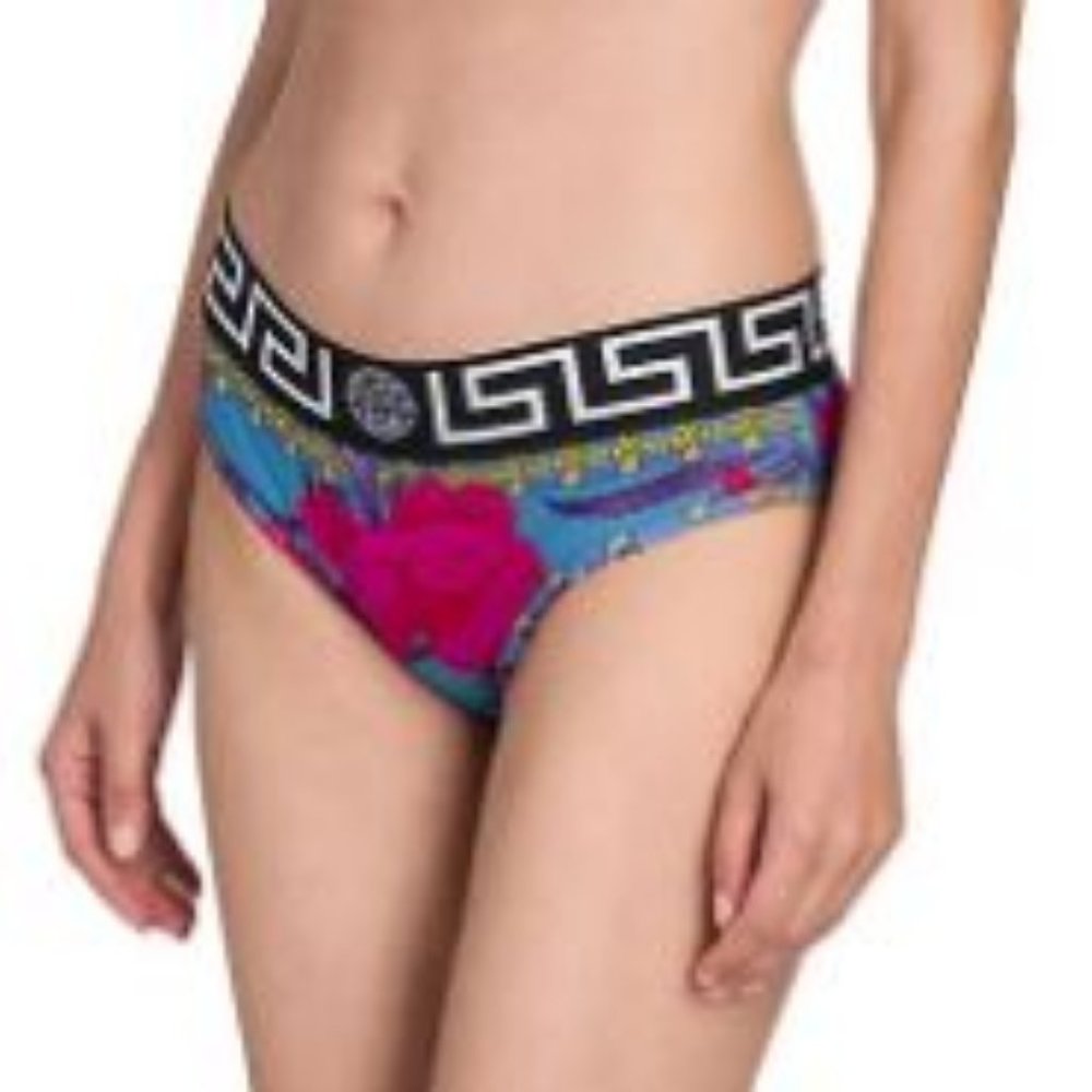 Versace Printed Greca Border Bikini Briefs - Picture 7 of 9